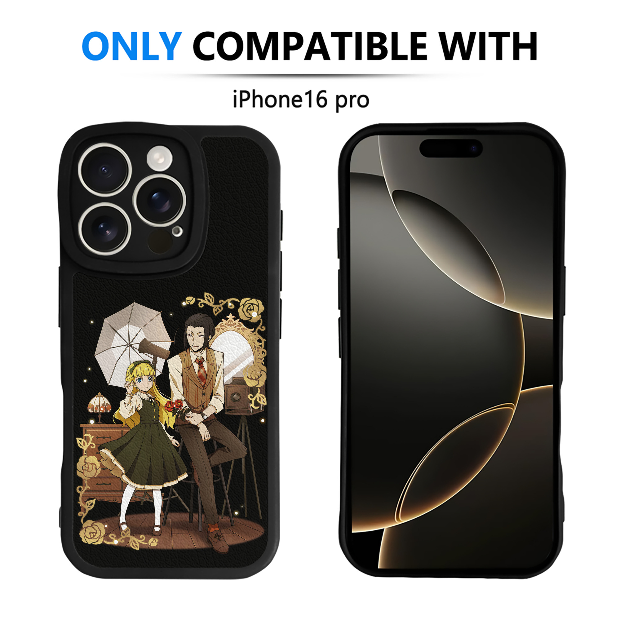 （画像用） 文豪ストレイドッグス Bungo Stray Dogs 【iPhone 16シリーズ対応】シリコンスマホケース（レザー調） 材質：シリコン